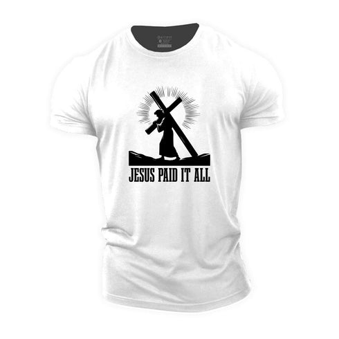 Men's Jesus Paid It All Cotton T-Shirt